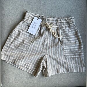 NWT Point Zero Linen Blend High-Waisted Shorts